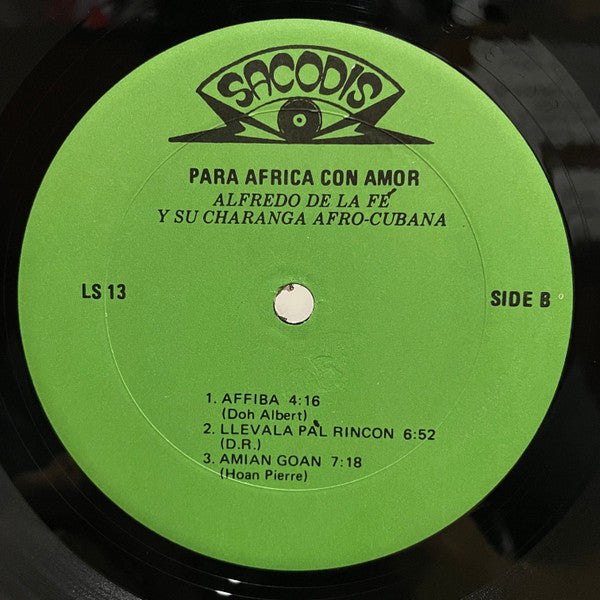 Alfredo De La Fé - Para Africa Con Amor (Vinyl, LP, Album) Very Good (VG) / Good Plus (G+)