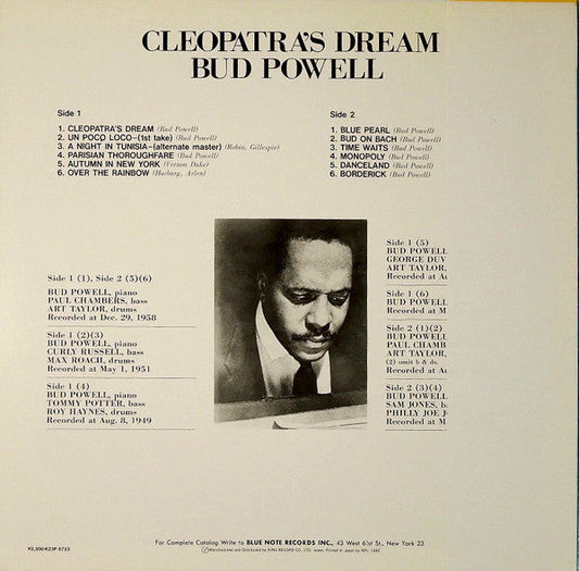 Bud Powell - Cleopatra's Dream (Vinyl, LP, Compilation, Stereo, Mono) Very Good Plus (VG+) / Very Good (VG)