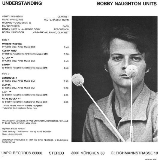Bobby Naughton Units - Understanding (Vinyl, LP, Album, Reissue) Very Good Plus (VG+) / Very Good (VG)