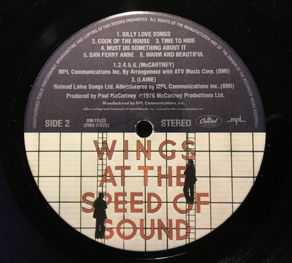 Wings (2) - Wings At The Speed Of Sound (Vinyl, LP, Album) Good Plus (G+) / Very Good (VG)