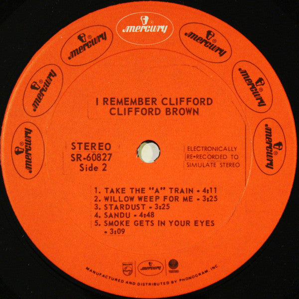 Clifford Brown - Remember Clifford (Vinyl, LP, Compilation, Stereo) Very Good Plus (VG+) / Very Good (VG)