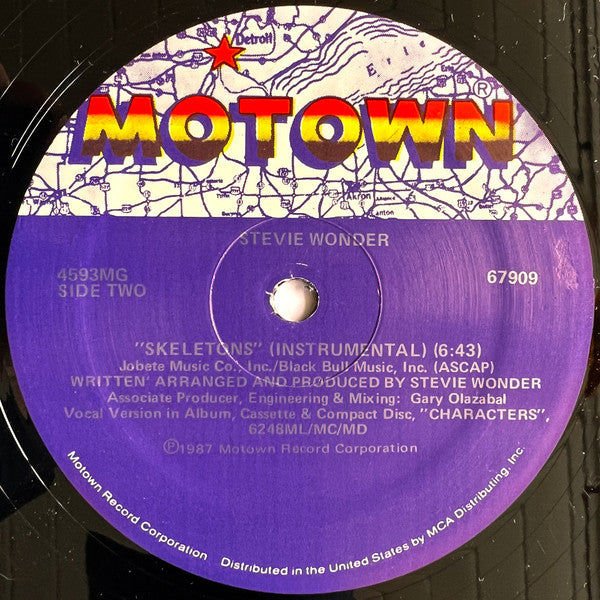 Stevie Wonder - Skeletons (Vinyl, 12", Maxi-Single) Very Good Plus (VG+) / Very Good Plus (VG+)
