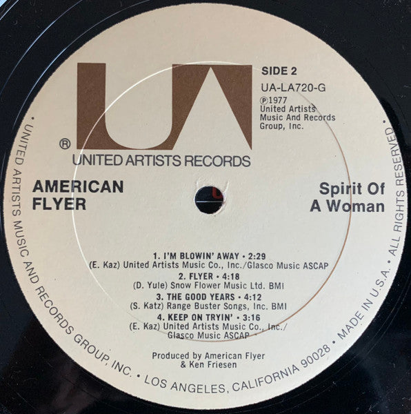 American Flyer - Spirit Of A Woman (Vinyl, LP, Album)