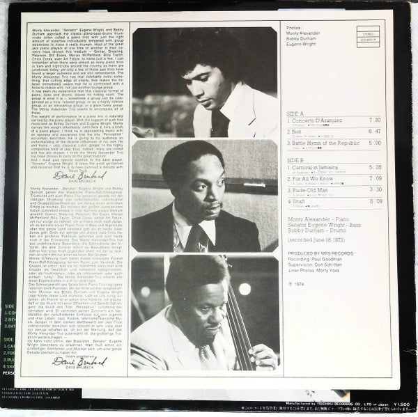 Monty Alexander - Concerto D'Aranjuez (Vinyl, Album, LP, Reissue) Very Good Plus (VG+) / Good Plus (G+)