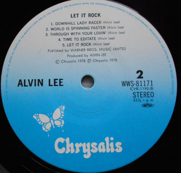 Alvin Lee - Let It Rock (Vinyl, LP, Album) Very Good Plus (VG+) / Very Good (VG)