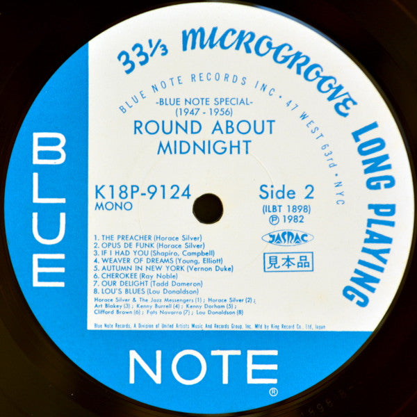 Various - Round About Midnight - Blue Note Special 1947-1956 (Vinyl, LP, Compilation, Promo, Mono) Very Good Plus (VG+) / Very Good Plus (VG+)