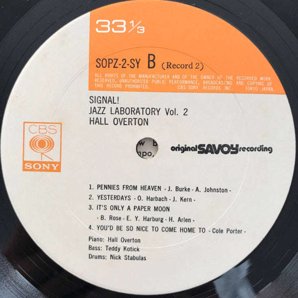 Hall Overton - Jazz Laboratory Series Vol. 2 (Vinyl, LP, Album) Very Good Plus (VG+) / Very Good (VG)