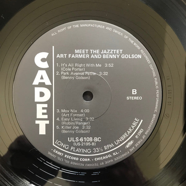 Art Farmer - Meet The Jazztet (Vinyl, LP, Album, Reissue, Stereo) Very Good Plus (VG+) / Very Good Plus (VG+)