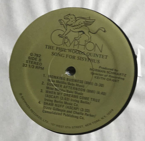 The Phil Woods Quintet - Song For Sisyphus (Vinyl, LP, Album) Good Plus (G+) / Very Good (VG)