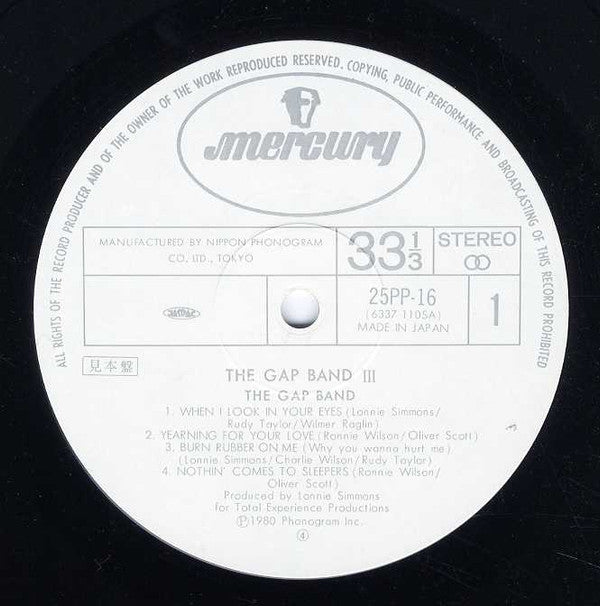 The Gap Band - Gap Band III (Vinyl, LP, Album, Promo) Near Mint (NM or M-) / Near Mint (NM or M-)