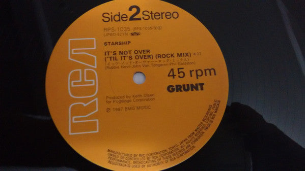 Starship (2) - Nothing's Gonna Stop Us Now (Vinyl, 12", 45 RPM, Single) Very Good (VG) / Very Good (VG)