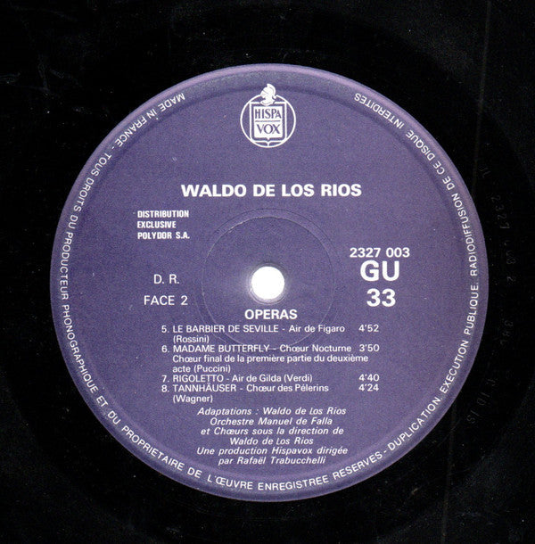 Waldo De Los Rios - Operas (Vinyl, LP) Good Plus (G+) / Good Plus (G+)