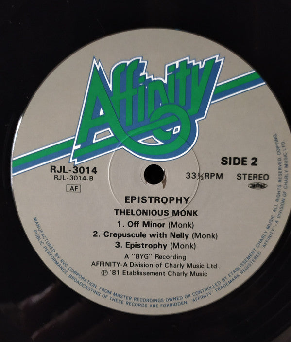 Thelonious Monk - Epistrophy (Vinyl, LP, Album, Reissue, Stereo) Very Good (VG) / Very Good Plus (VG+)