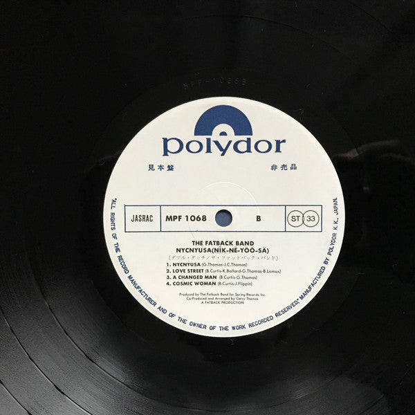 The Fatback Band - NYCNYUSA (Vinyl, LP, Album, Promo) Very Good Plus (VG+) / Very Good (VG)