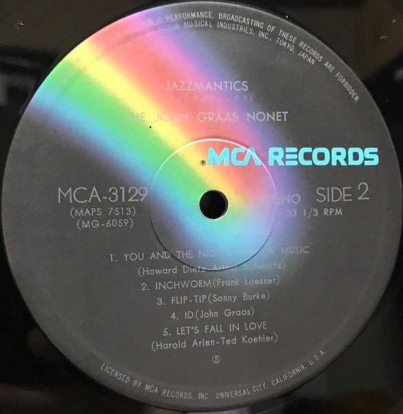 The John Graas Nonet - Jazzmantics (Vinyl, LP, Album, Reissue, Mono) Very Good (VG) / Very Good Plus (VG+)