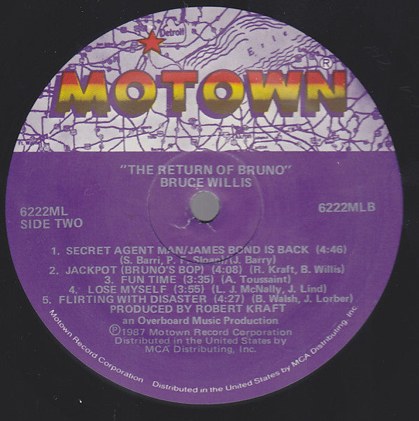 Bruce Willis - The Return Of Bruno (Vinyl, LP, Album) Very Good Plus (VG+) / Very Good Plus (VG+)
