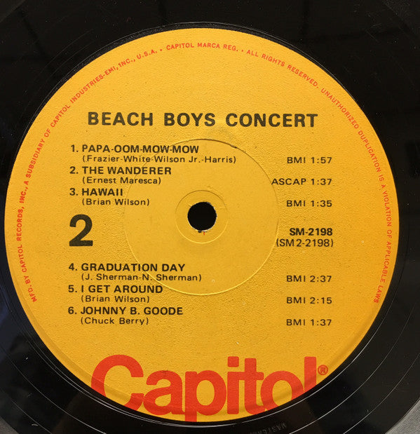 The Beach Boys - Concert (Vinyl, LP, Album, Reissue)