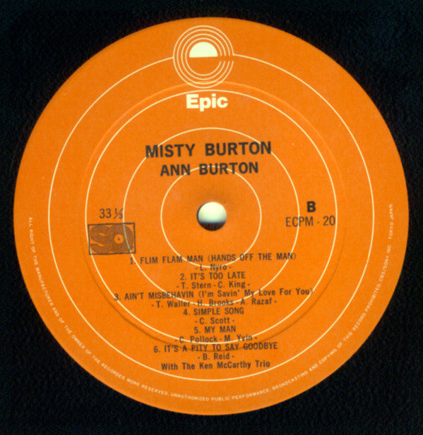 Ann Burton - Misty Burton (Vinyl, LP, Album, Quadraphonic)