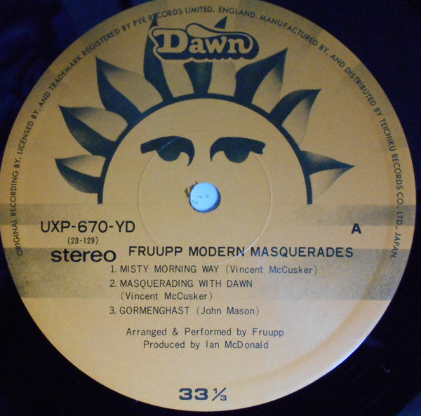 Fruupp - Modern Masquerades (Vinyl, LP, Album) Near Mint (NM or M-) / Very Good Plus (VG+)