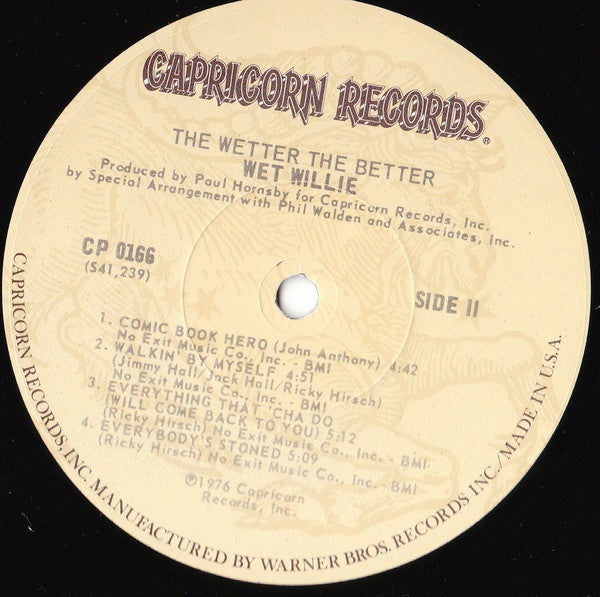Wet Willie - The Wetter The Better (Vinyl, LP, Album) Very Good (VG) / Poor (P)