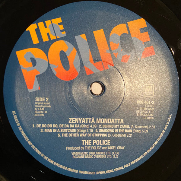 The Police - Zenyattà Mondatta (Vinyl, LP, Album, Reissue) Very Good Plus (VG+) / Near Mint (NM or M-)
