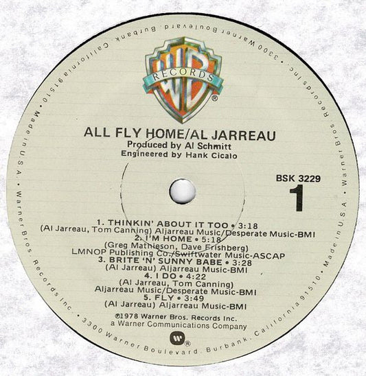 Al Jarreau - All Fly Home (Vinyl, LP, Album, Stereo) Very Good Plus (VG+) / Very Good Plus (VG+)