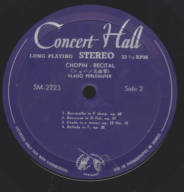 Frédéric Chopin - Recital (Vinyl, LP, Stereo) Very Good Plus (VG+) / Very Good (VG)