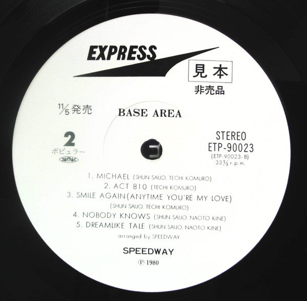 Speedway (10) - Base Area (Vinyl, LP, Promo)