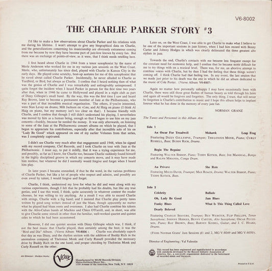 Charlie Parker - The Charlie Parker Story #3 (Vinyl, LP, Album, Compilation, Reissue, Stereo) Very Good Plus (VG+) / Very Good Plus (VG+)