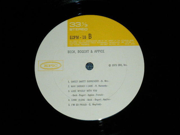 Beck, Bogert & Appice - Beck, Bogert & Appice (Vinyl, LP, Album)