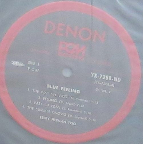 Terry Herman Trio - Blue Feeling (Vinyl, LP, Album, Stereo) Very Good (VG) / Very Good Plus (VG+)