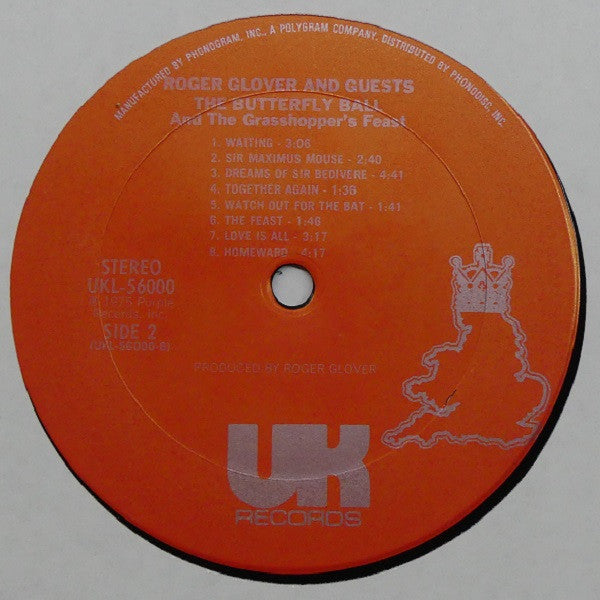 Roger Glover And Guests - The Butterfly Ball And The Grasshopper's Feast (Vinyl, LP, Album) Very Good (VG) / Good (G)