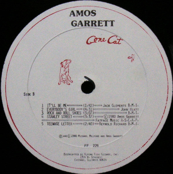 Amos Garrett - Go Cat Go (Vinyl, LP, Album) Very Good Plus (VG+) / Good Plus (G+)