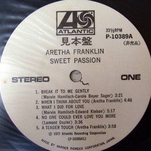 Aretha Franklin - Sweet Passion (Vinyl, LP, Album, Promo) Very Good (VG) / Good Plus (G+)