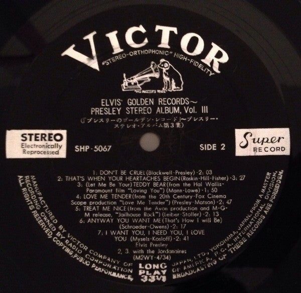 Elvis Presley - Elvis' Golden Records (Vinyl, LP, Stereo, Compilation)