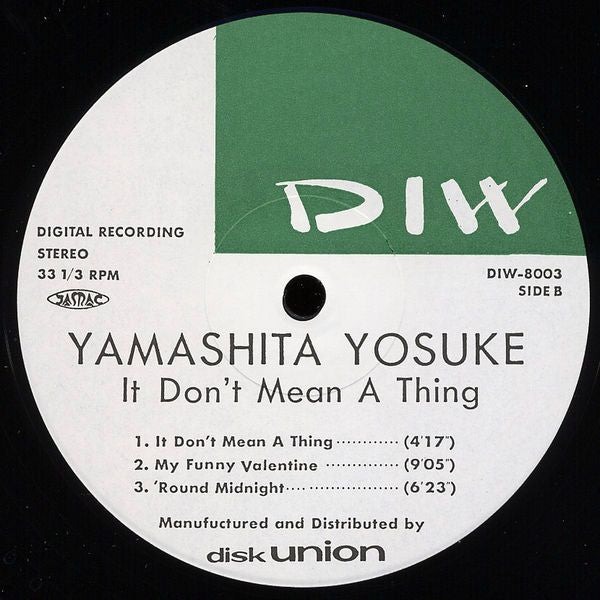 Yosuke Yamashita - It Don't Mean A Thing (Vinyl, LP, Album) Very Good Plus (VG+) / Very Good Plus (VG+)