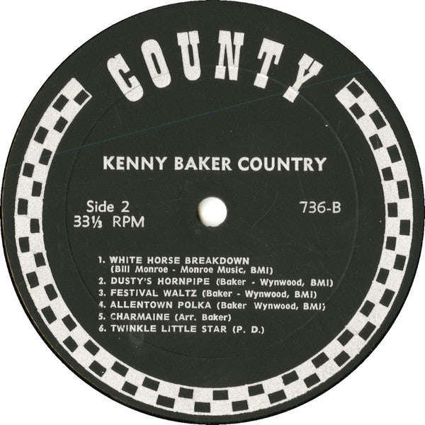 Kenny Baker (4) - Kenny Baker Country (Vinyl, LP, Album) Very Good Plus (VG+) / Very Good Plus (VG+)