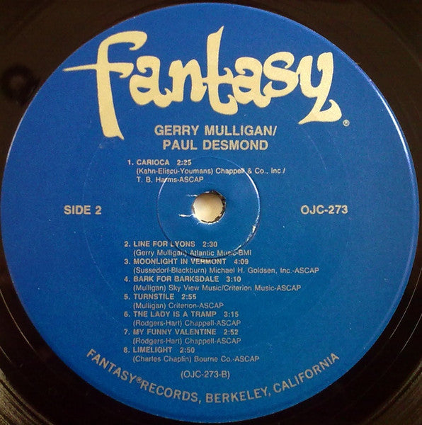 Gerry Mulligan Quartet - Gerry Mulligan/Paul Desmond (Vinyl, LP, Co...