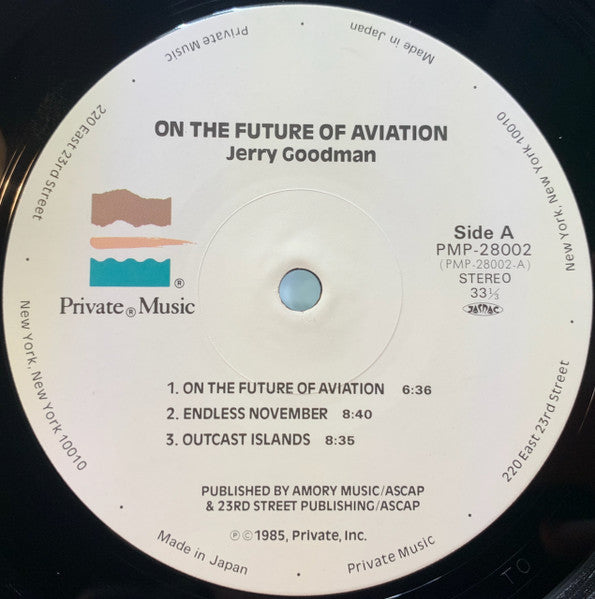 Jerry Goodman - On The Future Of Aviation (Vinyl, LP, Album, Stereo) Very Good Plus (VG+) / Good Plus (G+)