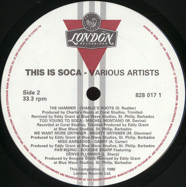 Various - This Is Soca 2 (Vinyl, LP, Compilation) Good Plus (G+) / Very Good Plus (VG+)