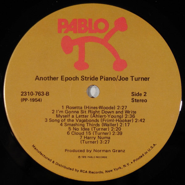 Joe Turner - Another Epoch-Stride Piano (Vinyl, LP, Album, Stereo) Very Good (VG) / Good Plus (G+)