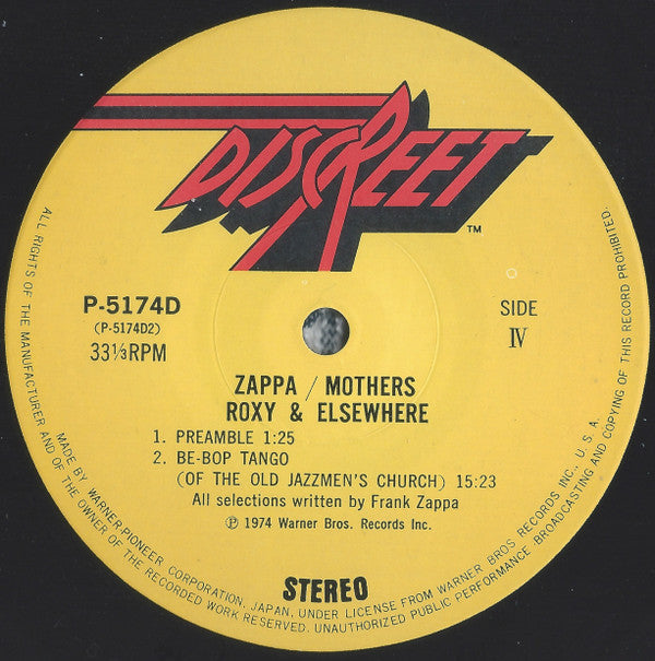 Frank Zappa - Roxy & Elsewhere (Vinyl, LP, Album)
