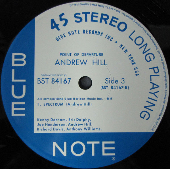 Andrew Hill - Point Of Departure (2xVinyl, 12", 45 RPM, Album, Limited Edition, Numbered, Reissue, Stereo) Very Good (VG) / Near Mint (NM or M-)