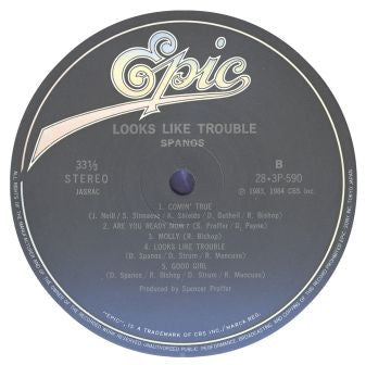 Danny Spanos - Looks Like Trouble (Vinyl, LP, Album, Promo) Near Mint (NM or M-) / Very Good Plus (VG+)