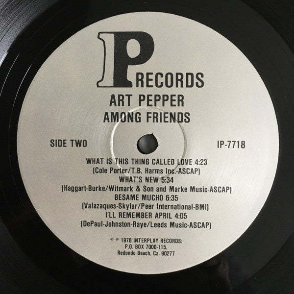 Art Pepper - Among Friends (Vinyl, LP, Album) Very Good Plus (VG+) / Very Good (VG)