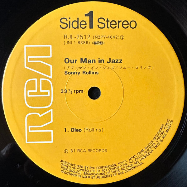 Sonny Rollins - Our Man In Jazz (Vinyl, LP, Album, Reissue, Stereo)