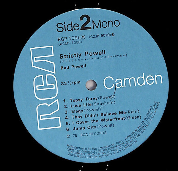 The Bud Powell Trio - Strictly Powell (Vinyl, LP, Album, Reissue, Mono) Very Good (VG) / Good Plus (G+)