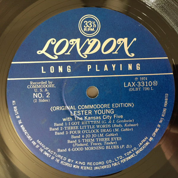 Lester Young - Lester Young With The Kansas City Five (Vinyl, LP, Compilation, Mono) Very Good Plus (VG+) / Very Good Plus (VG+)