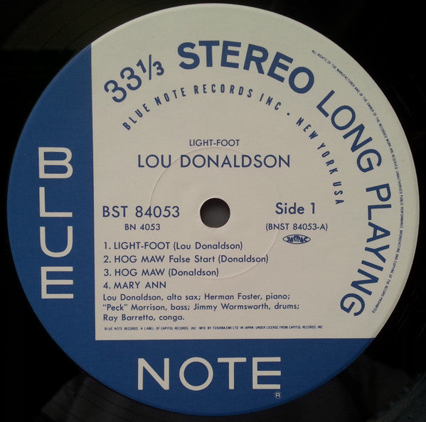 Lou Donaldson - Light-Foot (Vinyl, LP, Album, Limited Edition, Reissue, Stereo) Near Mint (NM or M-) / Near Mint (NM or M-)
