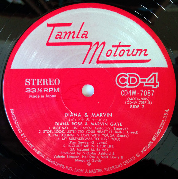 Diana Ross - Diana & Marvin (Vinyl, LP, Album, Quadraphonic) Very Good (VG) / Very Good (VG)